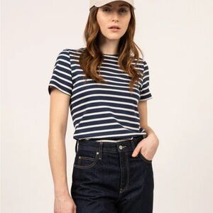Saint James L’Atelier Classic French Navy and White Striped Top